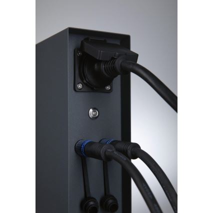 Paulmann 94701 -Coluna exterior com tomada com um sensor de crepúsculo RIO 2Z SCHUKO 230V IP44