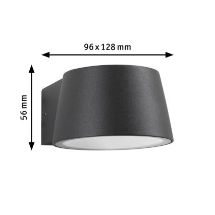 Paulmann 94713 - LED/6W IP44 Iluminação de parede exterior CAPERA 230V