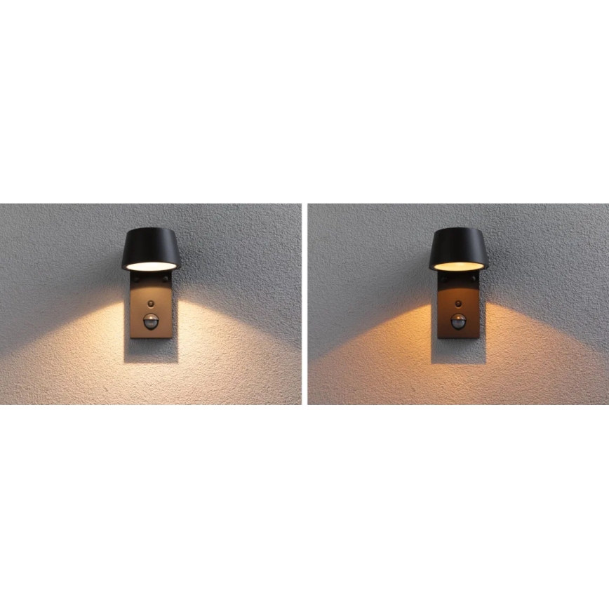 Paulmann 94714 - LED/6W IP44 Iluminação de parede exterior com sensor CAPERA 230V 2200/3000K