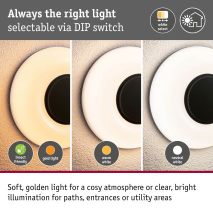 Paulmann 94955 - LED/20,5W IP65 Aplique de parede exterior regulável AUREVA 230V 2200/3000/4000K antracite