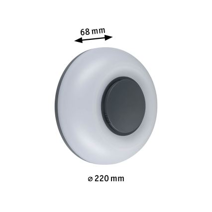 Paulmann 94955 - LED/20,5W IP65 Aplique de parede exterior regulável AUREVA 230V 2200/3000/4000K antracite
