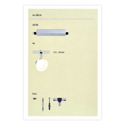 Paulmann 95194 - Candeeiro 4xLED/4W ICE 230V