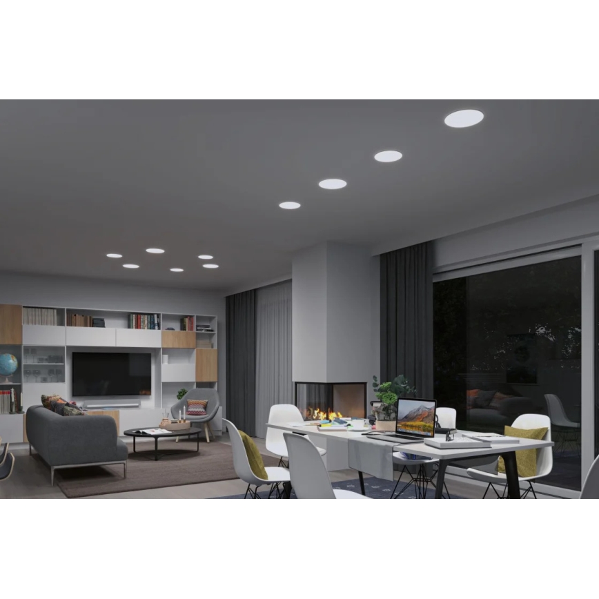 Paulmann 95386 - Luminária embutida para banheiro LED/15W IP44 com dimmer SMART VELUNA 230V