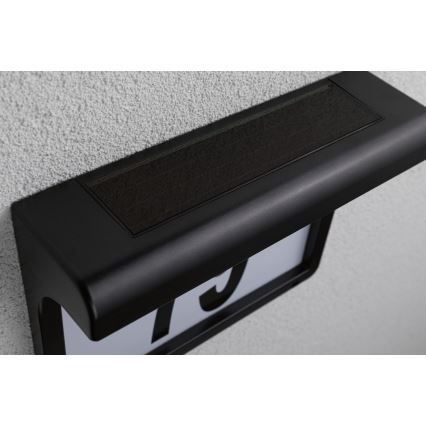 Paulmann 95388 - Número de casa solar LED/0,05W IP44 com sensor DAYTON 1,2V 600 mAh