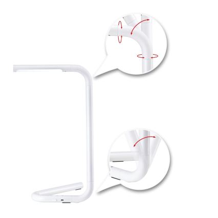 Paulmann 95423 - Lâmpada de mesa tátil LED regulável 4,5W FLEXLINK 5V/USB 4400 mAh branca
