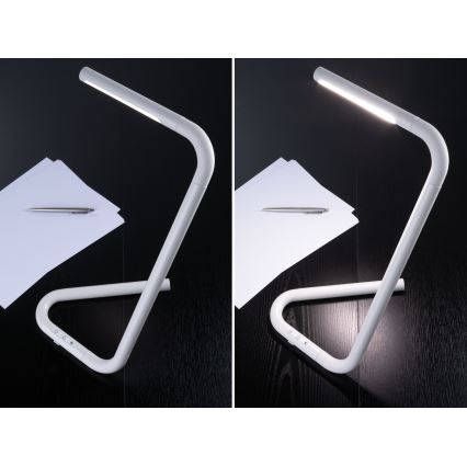 Paulmann 95423 - Lâmpada de mesa tátil LED regulável 4,5W FLEXLINK 5V/USB 4400 mAh branca
