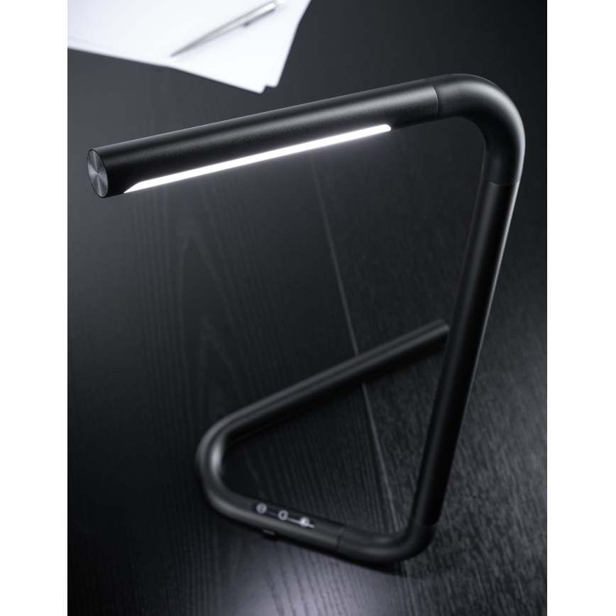 Paulmann 95424 - Lâmpada de mesa tátil dimmerizável LED/4,5W FLEXLINK 5V/USB 4400 mAh preta