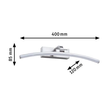 Paulmann 95557 - Iluminador LED 8,5W para quadros BENTO 230V 40 cm cromado fosco