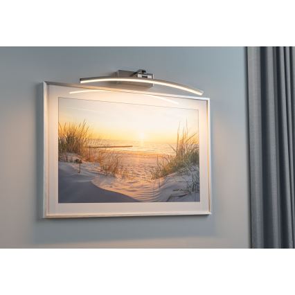 Paulmann 95558 - Candeeiro para quadros BENTO LED/10W 230V 50 cm cromo fosco