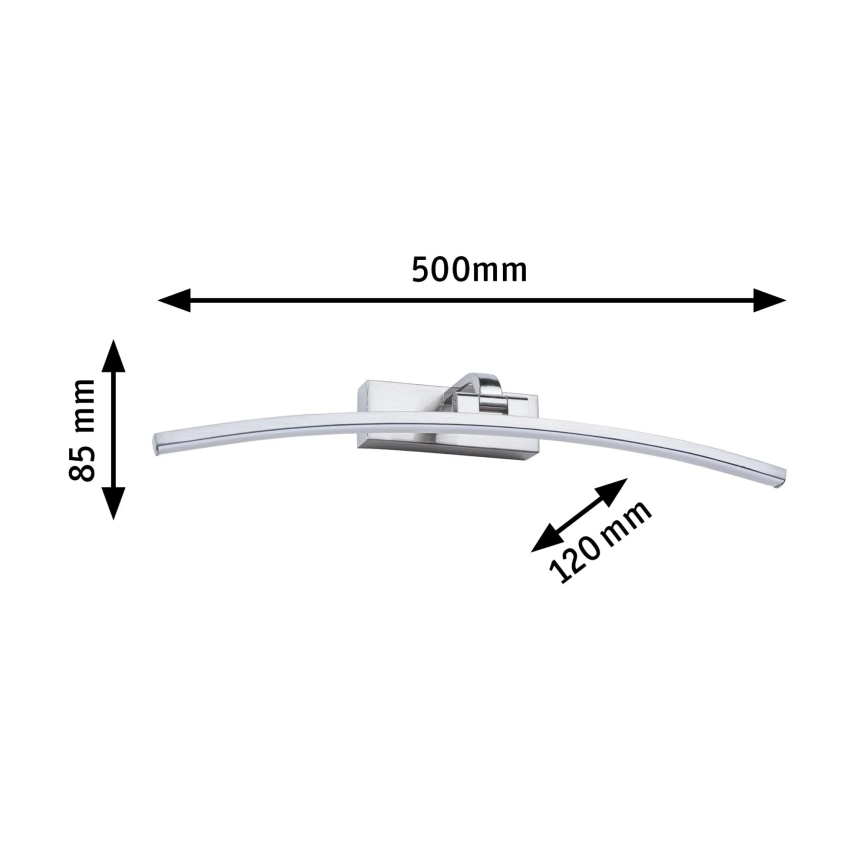 Paulmann 95558 - Candeeiro para quadros BENTO LED/10W 230V 50 cm cromo fosco
