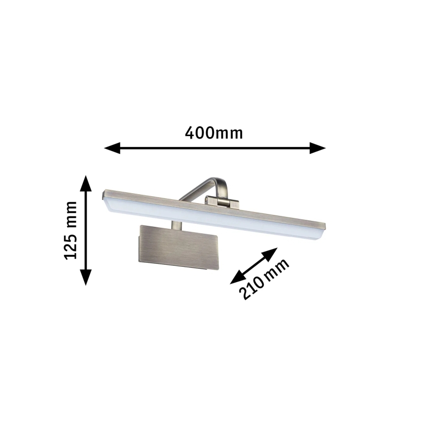 Paulmann 95569 - Luminária para quadros LED 9,5 W RENAN 230 V 40 cm latão