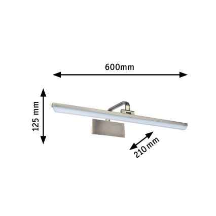 Paulmann 95570 - LED/11W Iluminador para quadros RENAN 230V 60 cm latão