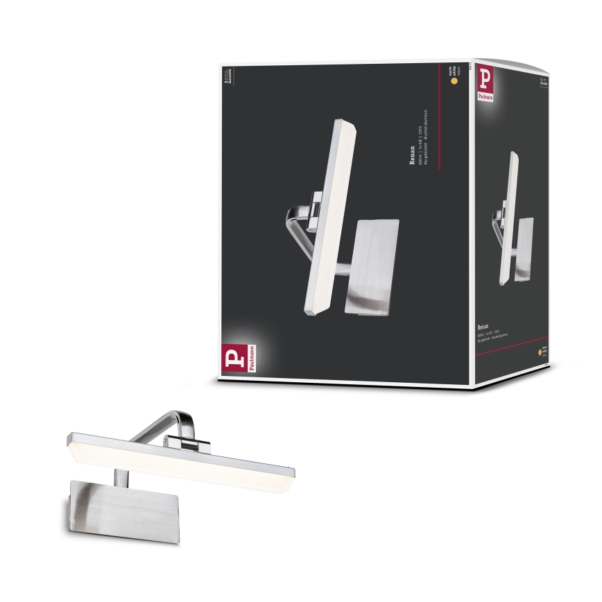 Paulmann 95571 - LED/6W Iluminador para quadros RENAN 230V 30 cm cromado mate