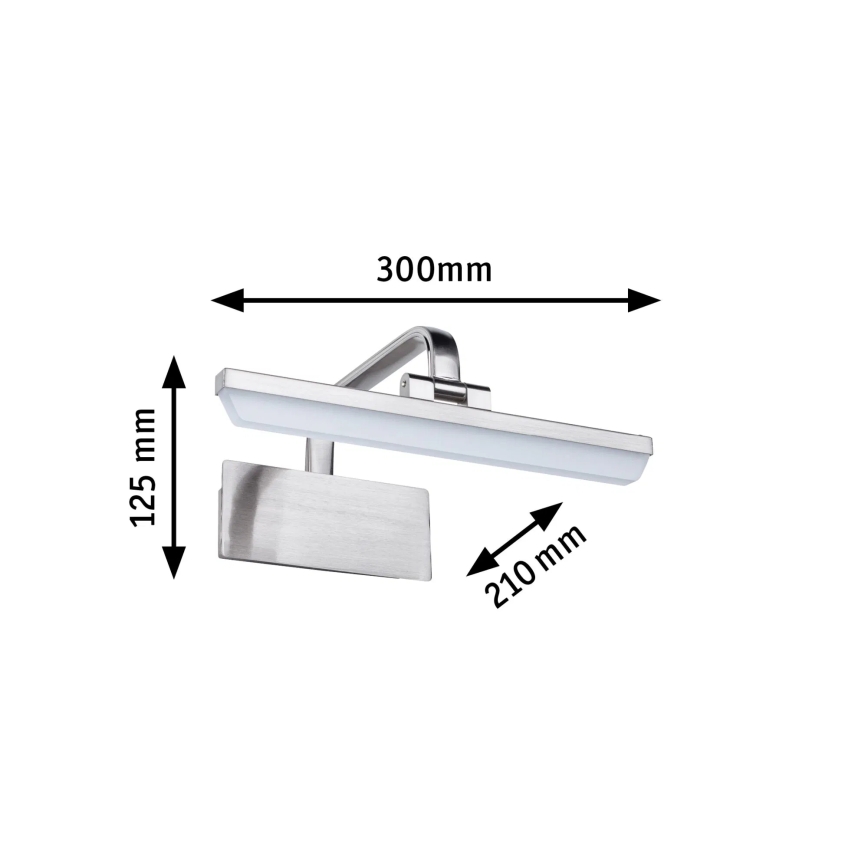 Paulmann 95571 - LED/6W Iluminador para quadros RENAN 230V 30 cm cromado mate
