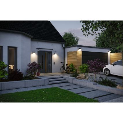 Paulmann 95746 - LED/2,3W IP44 Aplique de parede solar com sensor EILEEN 3,7/230V 4000 mAh preto