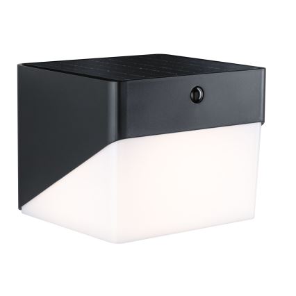 Paulmann 95746 - LED/2,3W IP44 Aplique de parede solar com sensor EILEEN 3,7/230V 4000 mAh preto