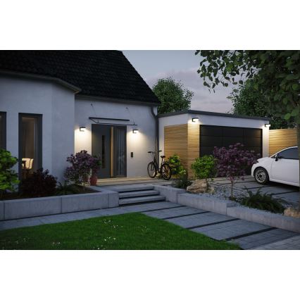 Paulmann 95747 - LED/2,3W IP44 Aplique de parede solar com sensor CALYNE 3,7/230V 4000 mAh preto