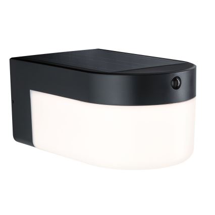 Paulmann 95747 - LED/2,3W IP44 Aplique de parede solar com sensor CALYNE 3,7/230V 4000 mAh preto