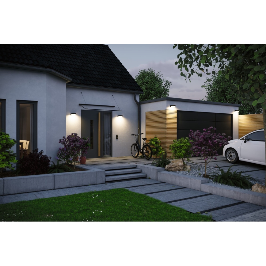 Paulmann 95748 - LED/2,3W IP44 Aplique de parede solar com sensor ISLEEN 3,7/230V 4000 mAh preto