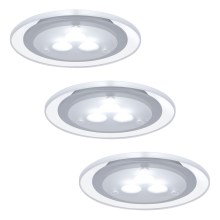 Paulmann 98352 - CONJUNTO 3x Luz de teto suspensa LED MICRO LINE 3xLED/3W/230V/12V