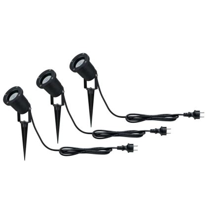 Paulmann 98897 - CONJUNTO 3xLED GU10/3,5W IP65 Candeeiro exterior 230V
