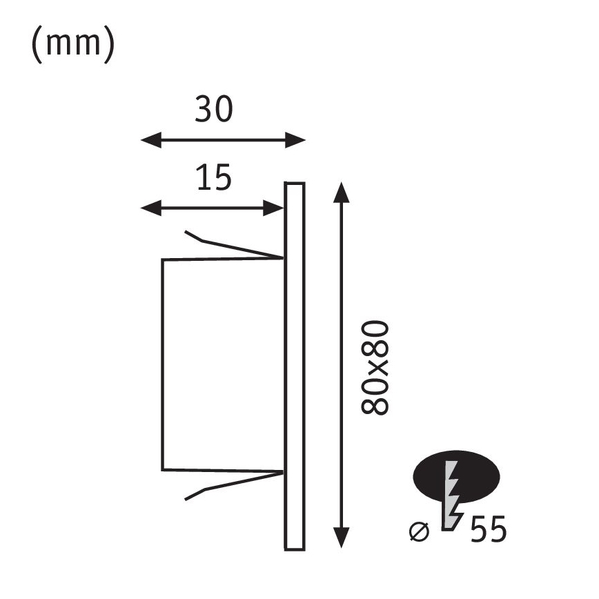 Paulmann 99495 - LED/1,2W Luminária de escada EDGE 230V