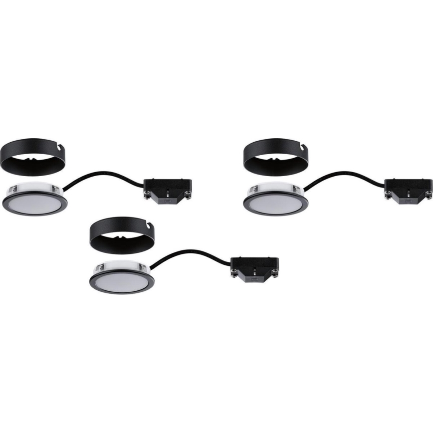 Paulmann 99990 - CONJUNTO 3xLED/3,5W Iluminação em móveis PUKK 230V