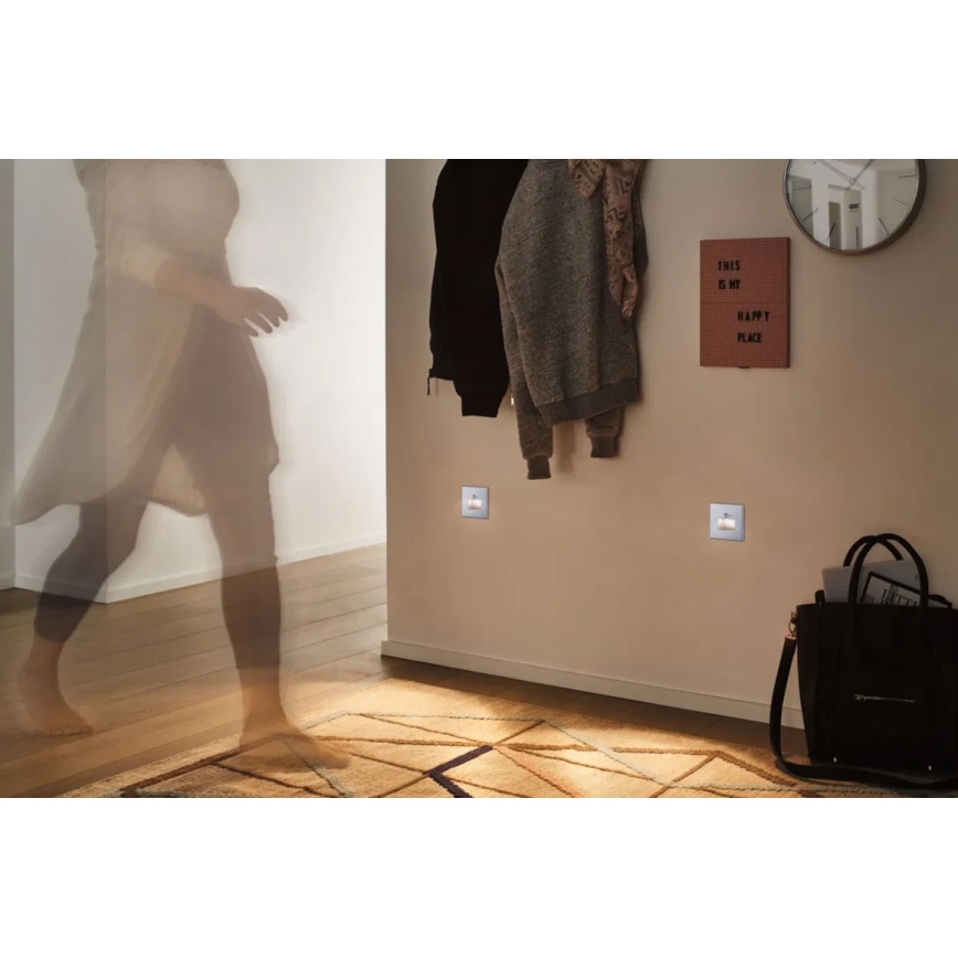 Paulmann  93134 - LED/1,2W Iluminação de escada com sensor EDGE 230V cromado mate