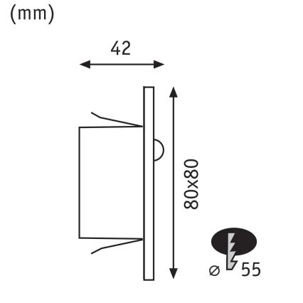 Paulmann  93134 - LED/1,2W Iluminação de escada com sensor EDGE 230V cromado mate