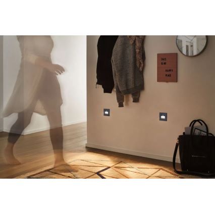 Paulmann  93135 - LED/1,2W Iluminação de escada com sensor EDGE 230V preto