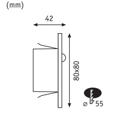 Paulmann  93135 - LED/1,2W Iluminação de escada com sensor EDGE 230V preto
