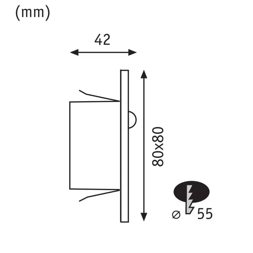 Paulmann  93135 - LED/1,2W Iluminação de escada com sensor EDGE 230V preto