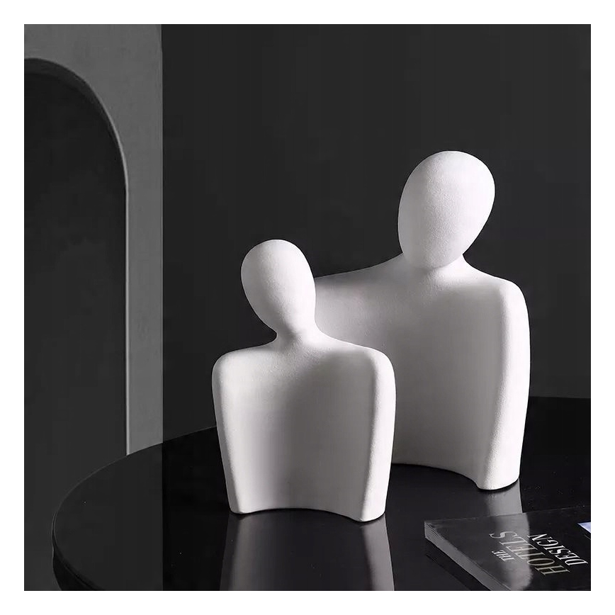 Peça decorativa de mesa 20x5,5x14,5 cm branca