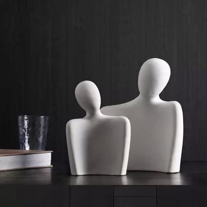 Peça decorativa de mesa 20x5,5x14,5 cm branca