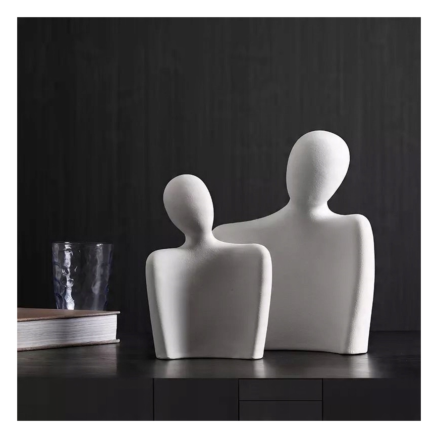 Peça decorativa de mesa 20x5,5x14,5 cm branca