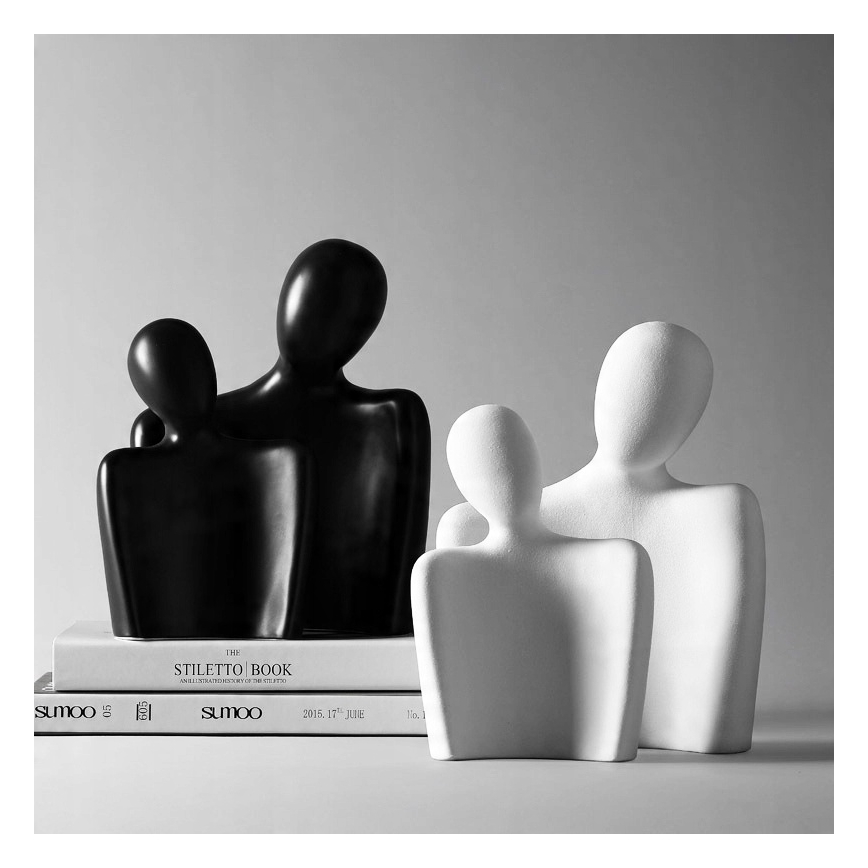 Peça decorativa de mesa 20x5,5x14,5 cm branca