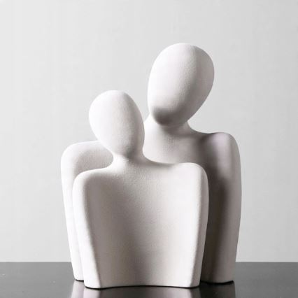 Peça decorativa de mesa 20x5,5x14,5 cm branca