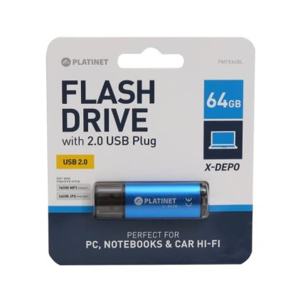 Pen Drive USB 64GB Azul