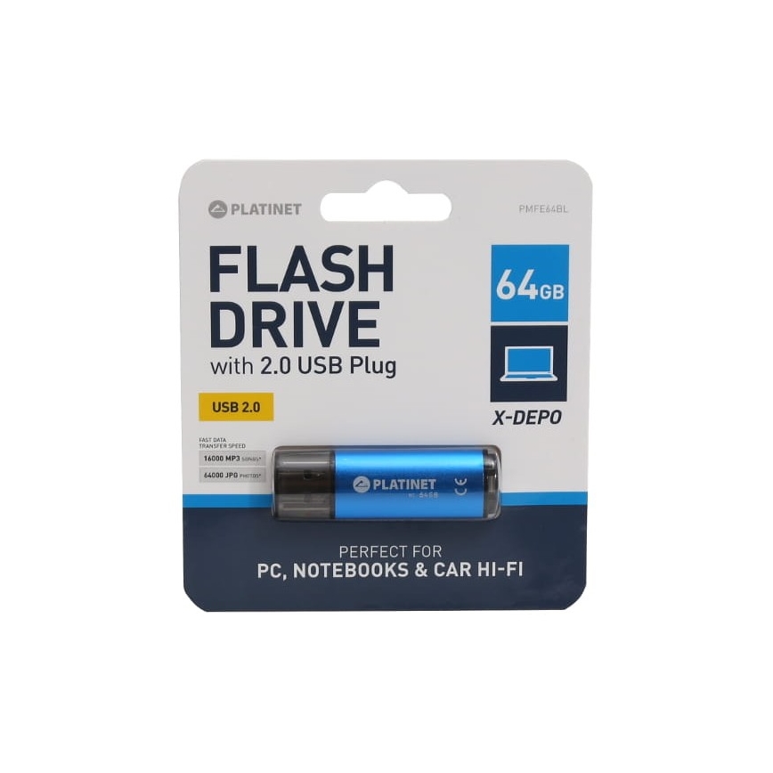 Pen Drive USB 64GB Azul