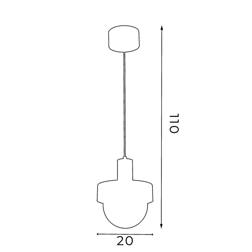 Pendente CANAN em cabo, 1xE27/15W/230V, Ø 20 cm, bege