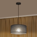 Pendente com cabo ALBA 1xE27/15W/230V Ø 45 cm cinzento