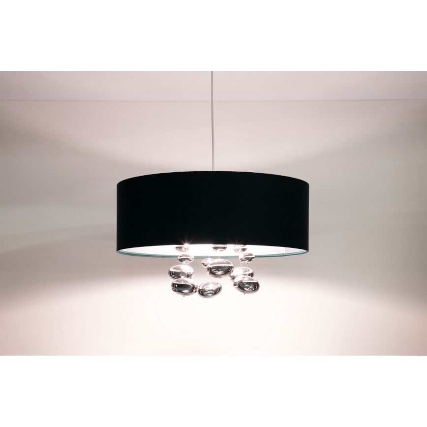 Pendente com cabo BUBBLE 1xE27/60W/230V diâmetro 40 cm verde
