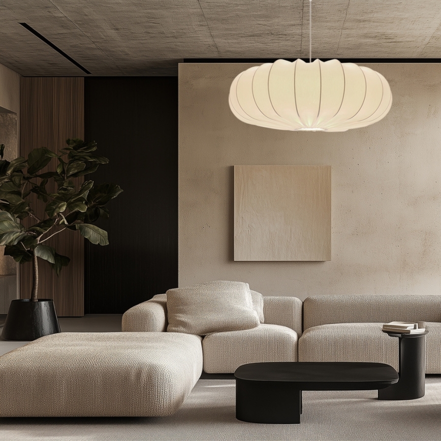 Pendente com cabo CAFEE 1xE27/40W/230V Ø 66 cm branco