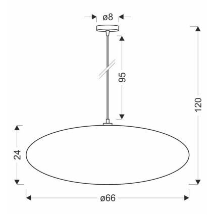 Pendente com cabo CAFEE 1xE27/40W/230V Ø 66 cm branco