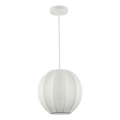 Pendente com cabo DANA 1xE27/15W/230V Ø 25 cm branco