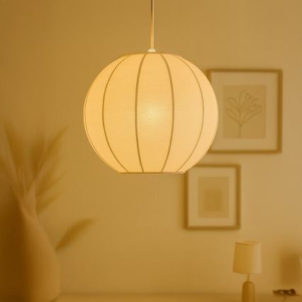 Pendente com cabo DANA 1xE27/15W/230V Ø 25 cm branco
