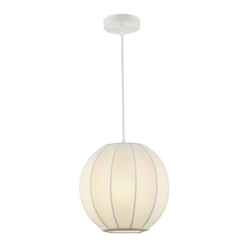 Pendente com cabo DANA 1xE27/15W/230V Ø 25 cm branco
