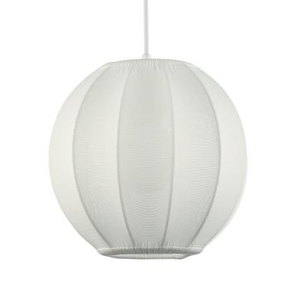 Pendente com cabo DANA 1xE27/15W/230V Ø 25 cm branco