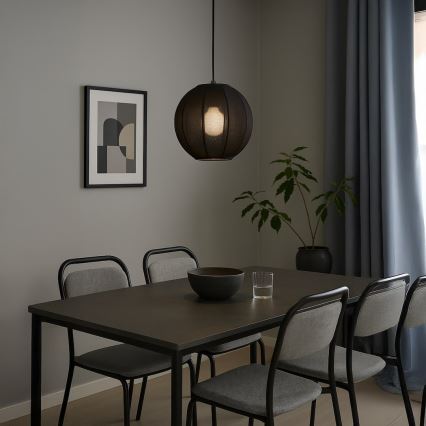 Pendente com cabo DANA 1xE27/15W/230V Ø 25 cm preto