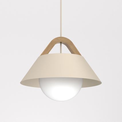 Pendente com cabo FUNDA 1xE27/15W/230V bege